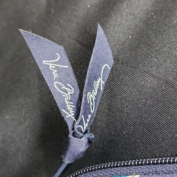 Vera Bradley Blue and Green Cosmetic Bag with Geometric Pattern - Picture 4 of 8